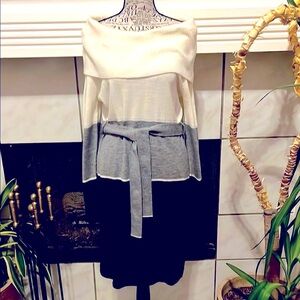 Stylish Color Block Sweater Dress